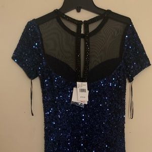 Pamella Rolland navy sequin dress